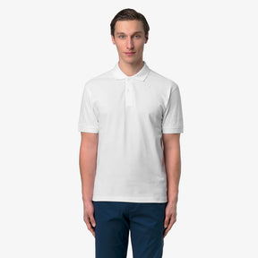 K-WAY Polo Simor Pique Logo Tono Su Tono Bianco