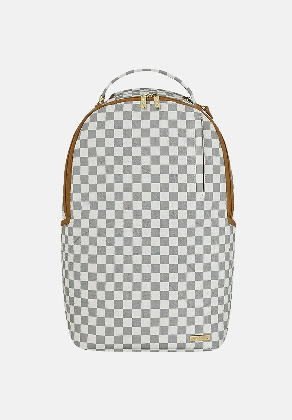 SPRAYGROUND Zaino GRAFF EMBOSSED CREAM CHECK DLXSV bianco e grigio per uomo e donna