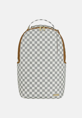 SPRAYGROUND Zaino GRAFF EMBOSSED CREAM CHECK DLXSV bianco e grigio per uomo e donna