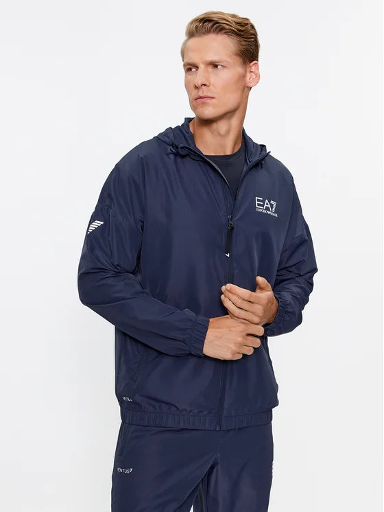 EMPORIO ARMANI Tuta Completa Con Zip e Cappuccio Blu