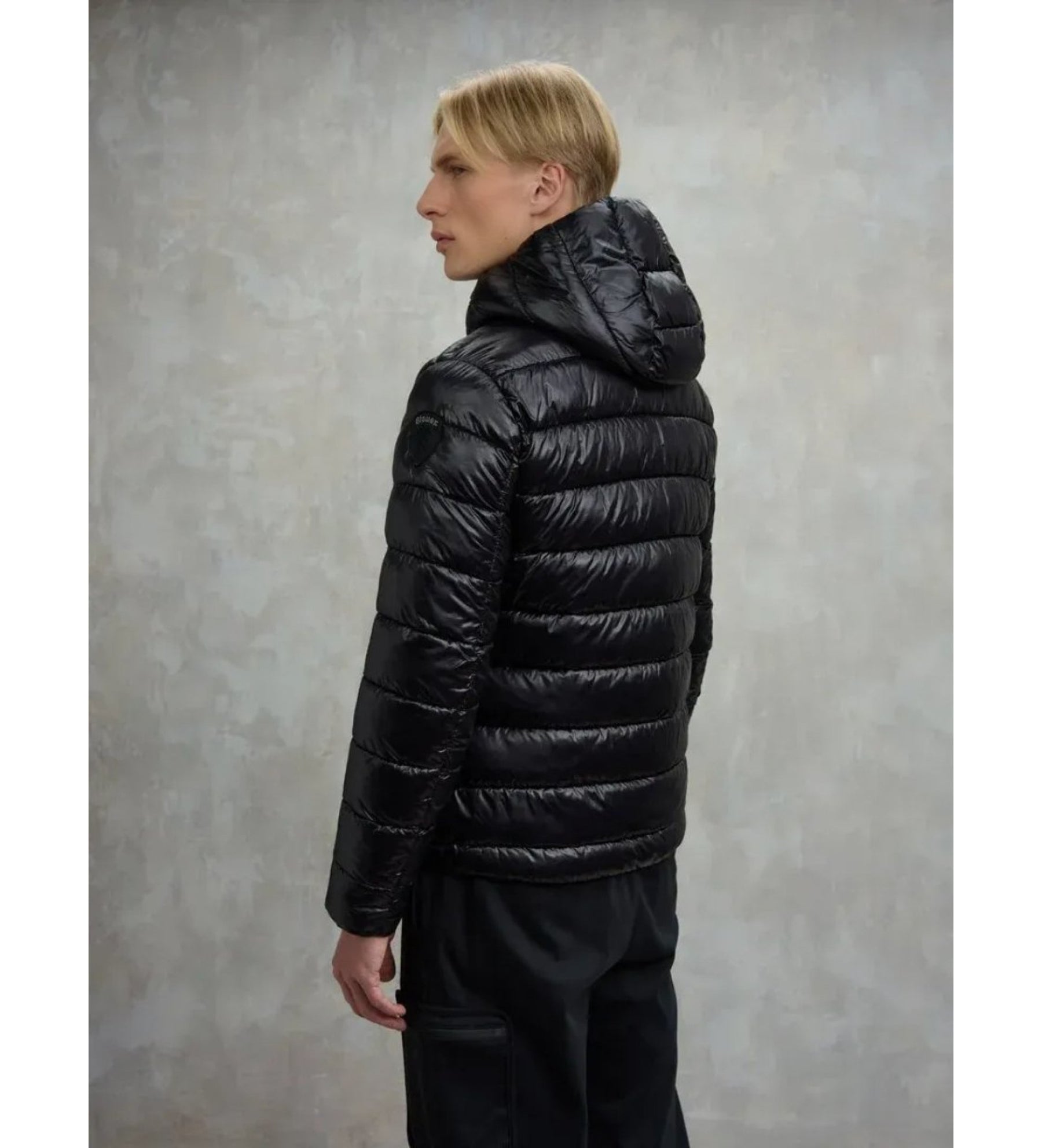 BLAUER Giubbotto Uomo Ovattato Invernale Fasciato Nero