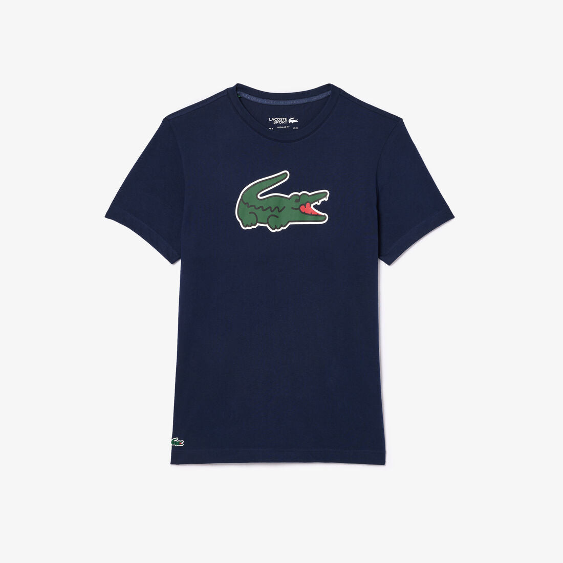 LACOSTE T-Shirt Stampa Coccodrillo Blu