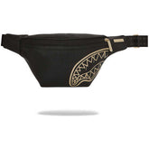 SPRAYGROUND Marsupio In Pelle Gold Shark Nero/Oro
