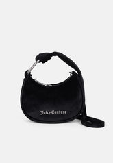 JUICY COUTURE MICRO BORSA A SPALLA BLOSSOM IN VELLUTO CON TRACOLLA – NERO