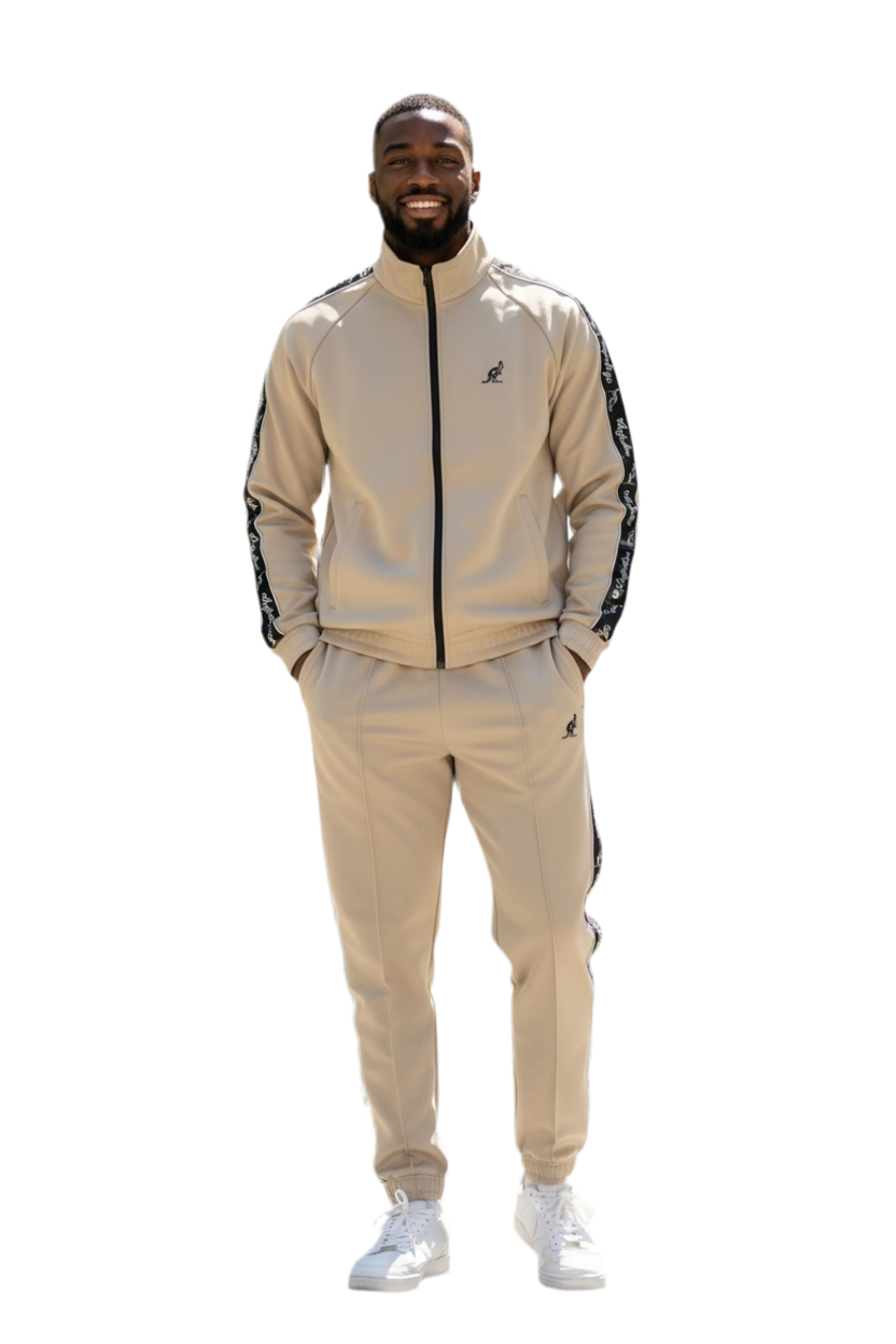 AUSTRALIAN Tuta Con Zip In Neoprene Con Bande Laterali Beige/Nera