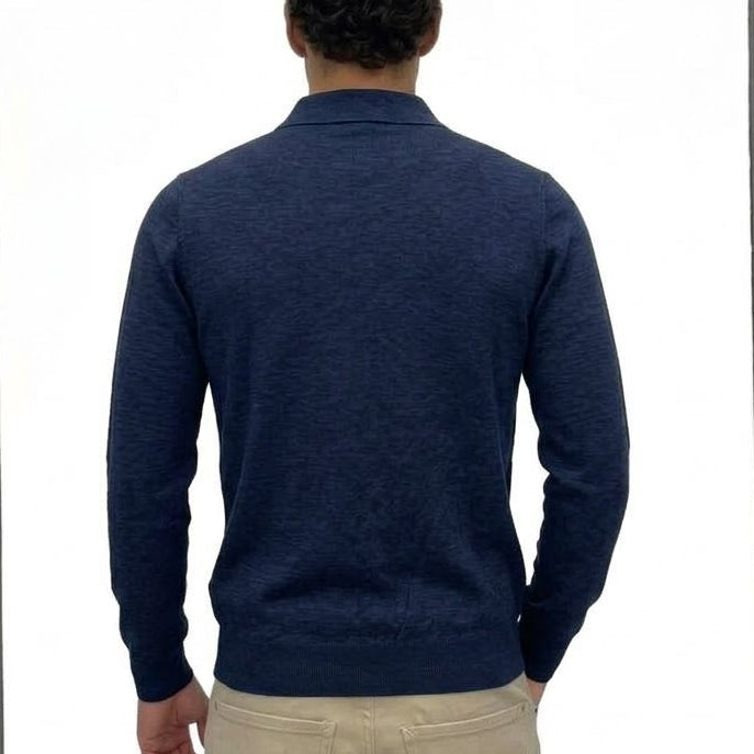 HAMAKI-HO Polo Manica Lunga In Maglia Blu