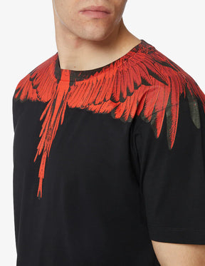COUNTY OF MILAN T-Shirt Nera Marcelo Burlon Ali Rosse