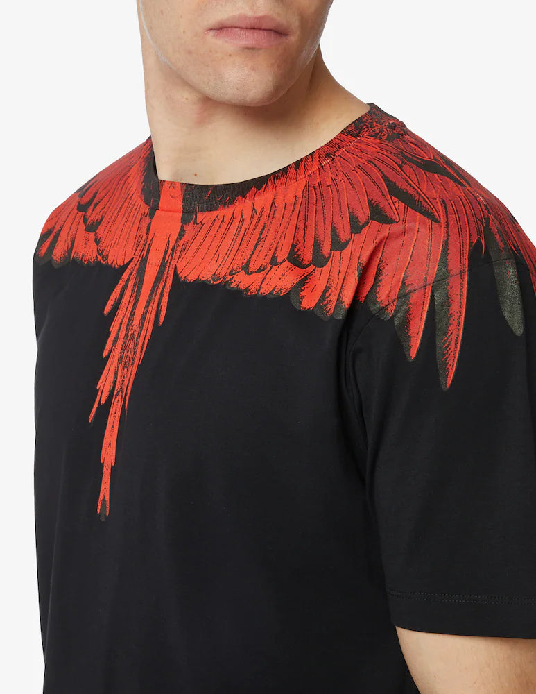 COUNTY OF MILAN T-Shirt Nera Marcelo Burlon Ali Rosse