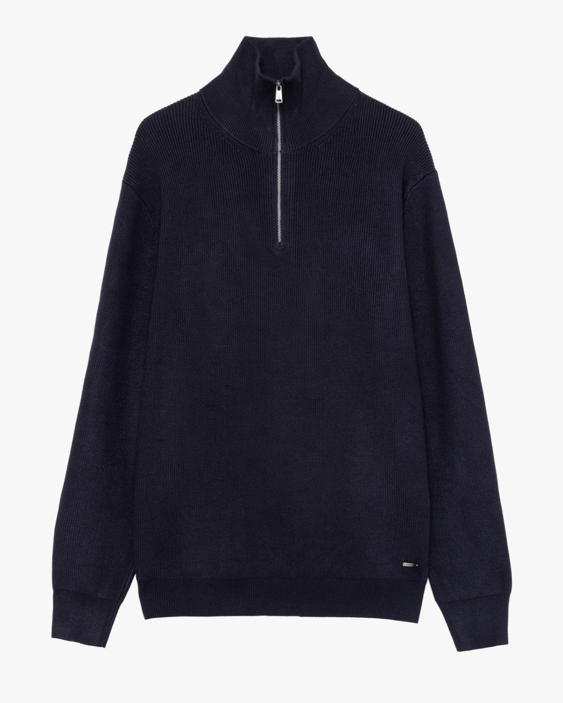 GIANNI LUPO Maglioncino Collo Alto Mezza Zip Blu Navy