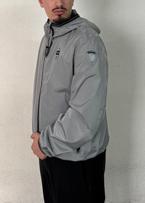 BLAUER Antivento Con Cappuccio Grigio