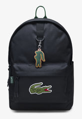 LACOSTE Zaino in Tessuto Con Logo Ricamato Nero