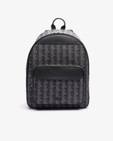 LACOSTE Zaino Monogram Nero/Grigio