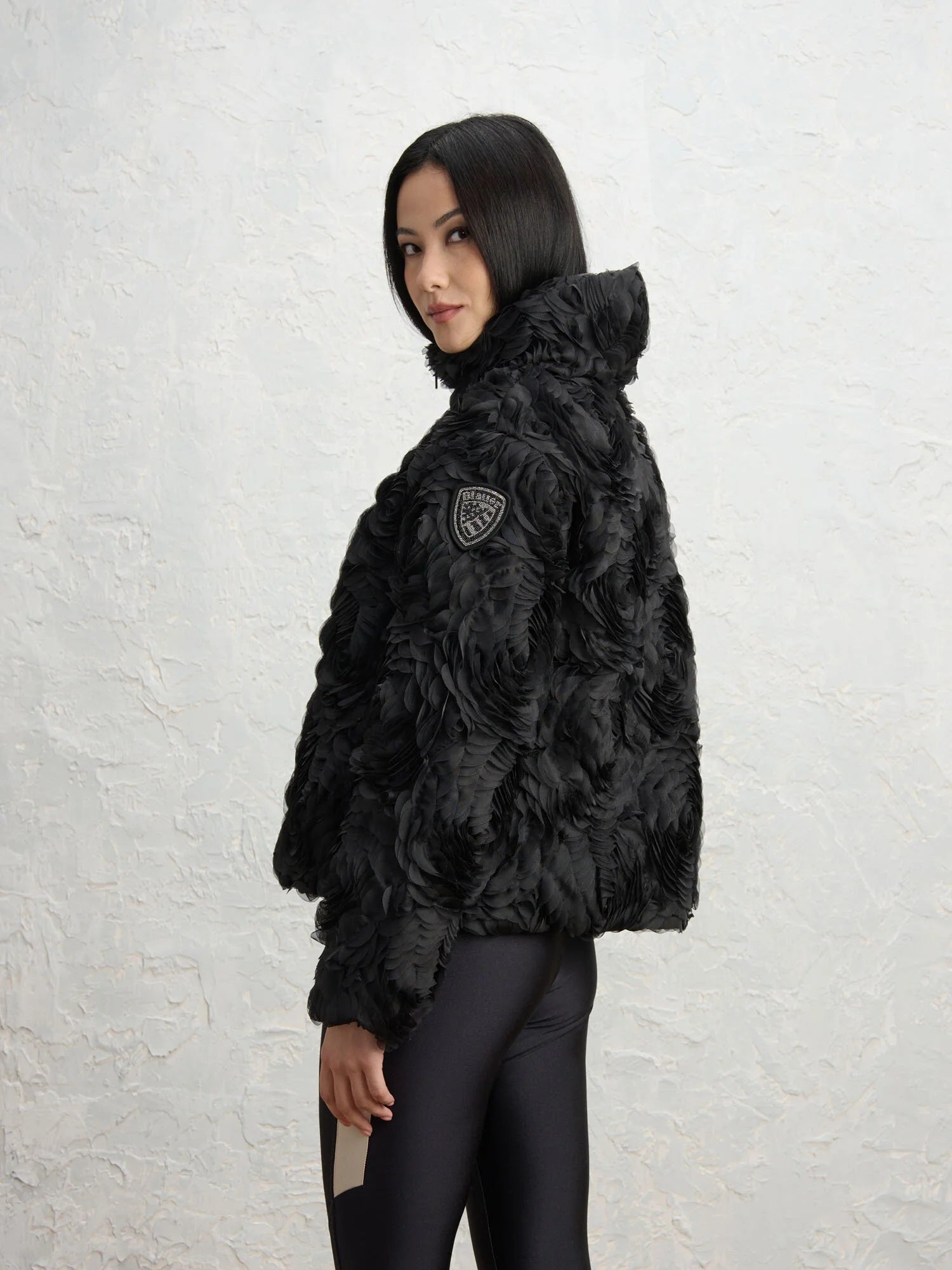 Blauer Giubbotto Piumino Glam Rosee Donna Nero
