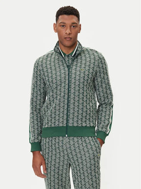 LACOSTE Tuta  Monogram Con Zip Verde