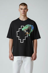 COUNTY OF MILAN Marcelo Burlon T-Shirt Con Stampa Serpente Nero