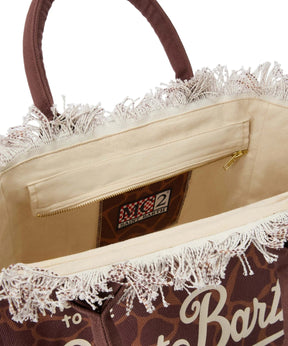 SAINT BARTH BORSA VANITY IN CANVAS ANIMALIER