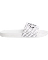CALVIN KLEIN Ciabatta Bianca Con Fascia Logata
