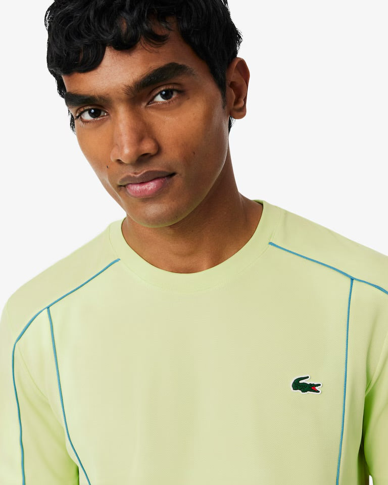 LACOSTE Completino Con Bordino e Logo Retro Gialla/Azzurra