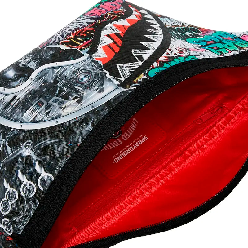 SPRAYGROUND Marsupio In Pelle Split Cybershark Savvy Pouch Multicolor