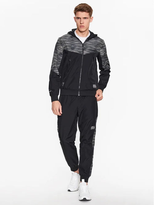 EMPORIO ARMANI Tuta Completa Con Zip e Cappuccio Nero