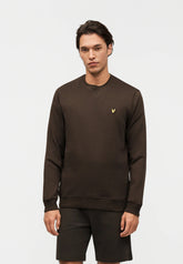 LYLE&SCOTT Felpa Girocollo In Cotone Marrone