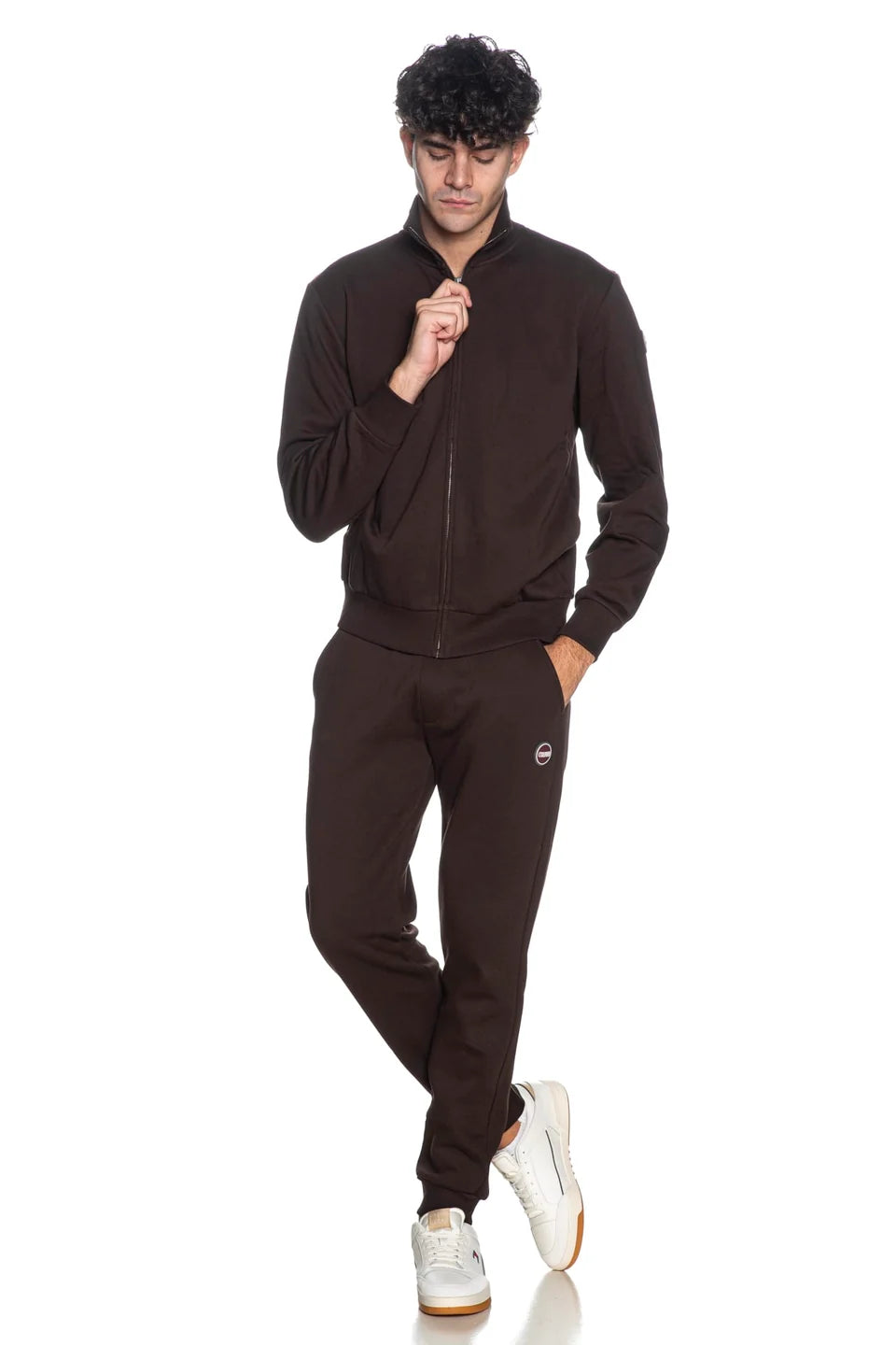 COLMAR Felpa Con Zip Marrone