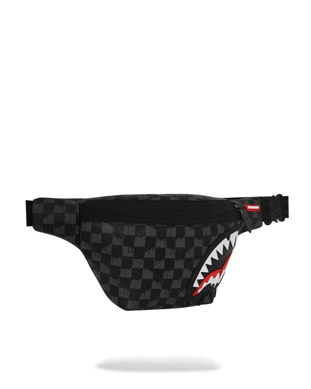 SPRAYGROUND Marsupio In Pelle Dripping Sharks In Paris Savvy Crossbody Nero