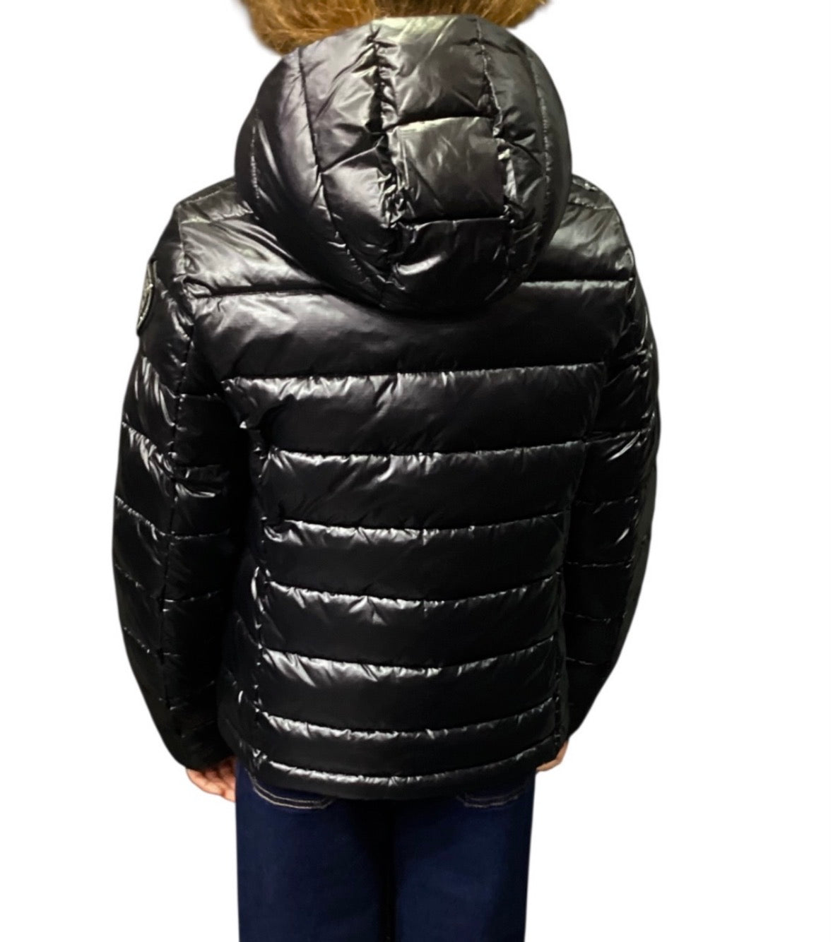 BLAUER Giubbotto Ondulato Con Cappuccio Bambina Nero