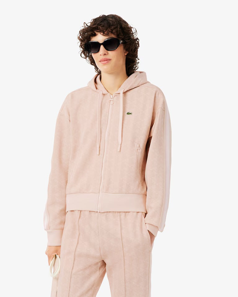 LACOSTE Felpa Monogram Donna Rosa
