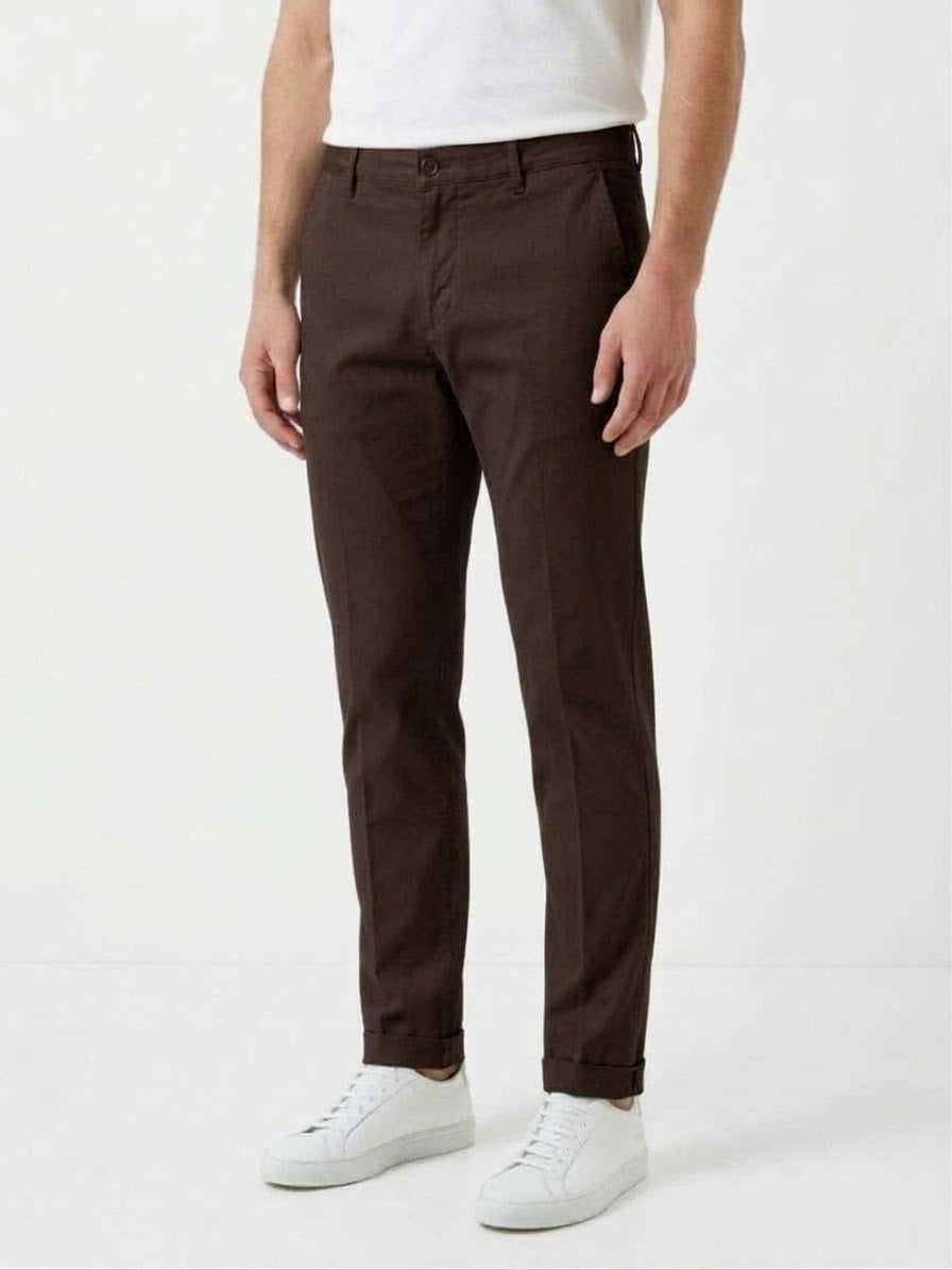PIZETAONE Pantalone T.A. Skinny Marrone