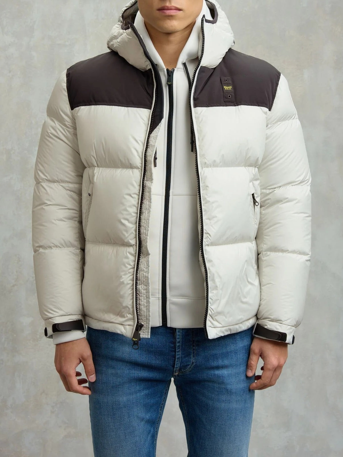 BLAUER Giubbotto Uomo Bomber Invernale Bianco
