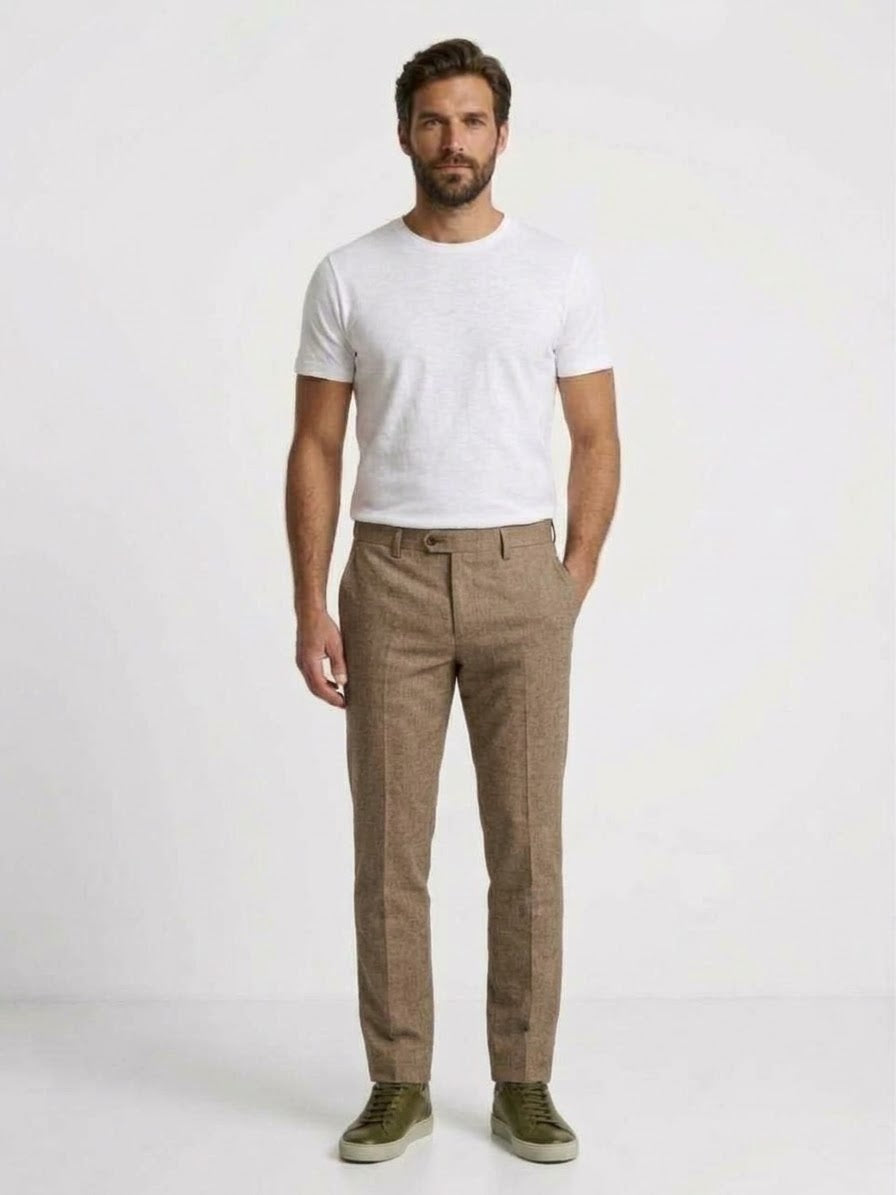 PIZETAONE Pantalone T.A. Slim Fit Beige