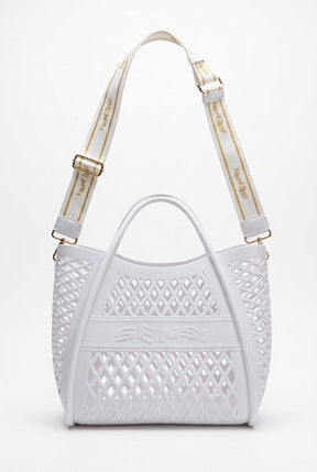 SENSI FLAMINGO BAG Borsa con Tracolla Rimovibile Bianca