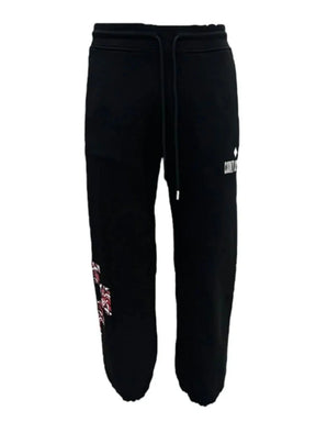 MARCELO BURLON COUNTY OF MILAN Pantalone Con Logo e stampa serpente Nero/Rosso