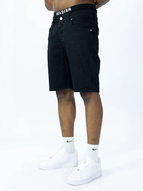 SOLDIER Bermuda Jeans Nero