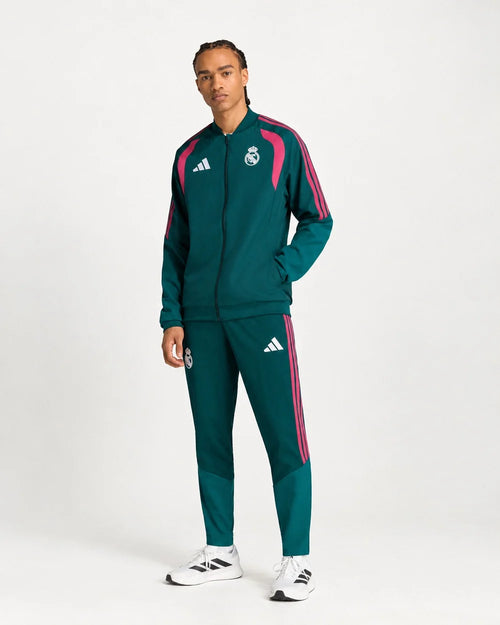 ADIDAS Tuta Completa Microfibra Real Madrid Uomo Verde/Rosa