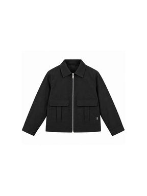 FIRST GARMENT Coordinato Giacca Con Zip e Colletto Pantalone Fondo Largo Nero