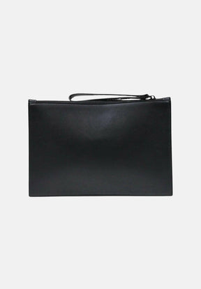 COUNTY OF MILAN BY MARCELO BURLON Pochette In Ecopelle Schiacciata con Stampa Ali Multicolor Nero