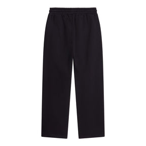 THE NORTH FACE Pantalone Di Tuta Fondo Largo Felpato Nero Logo Piccolo Bianco