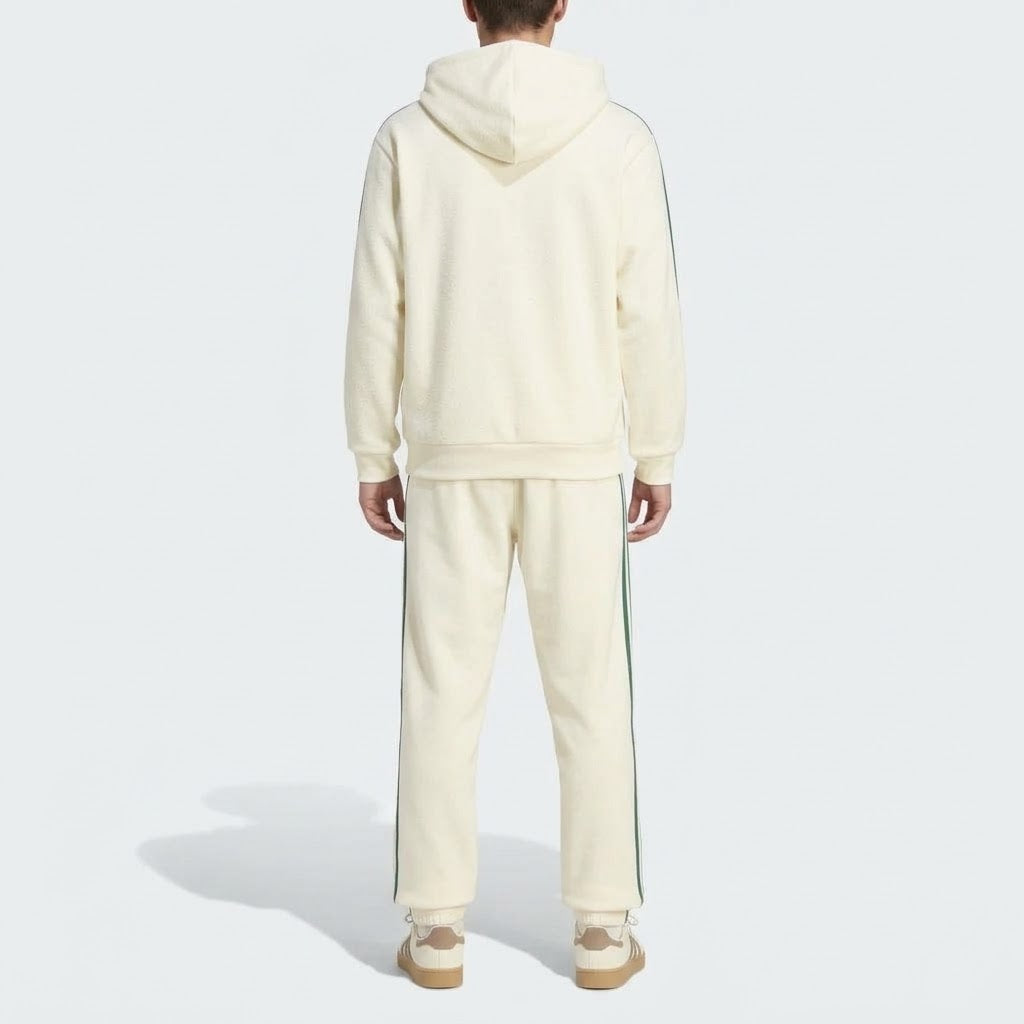 ADIDAS Tuta Completa Con Zip e Cappuccio Panna/Verde