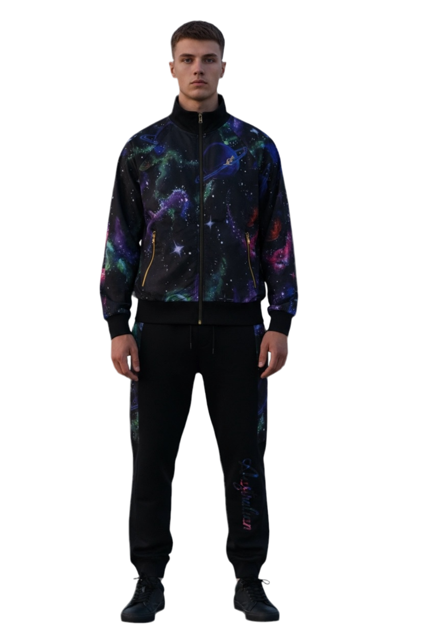 AUSTRALIAN Tuta Con Stampa Universo DOUBLE FACE Nera 25/26