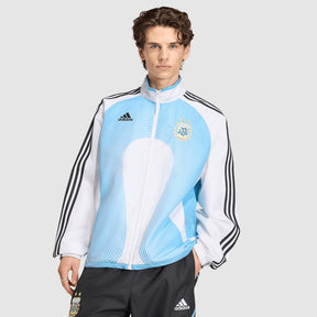 Adidas Tuta Completa Argentina Uomo Bianca Azzurra Blu Microfibra