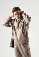 ADIDAS Tuta Completa Con Zip e Cappuccio Beige