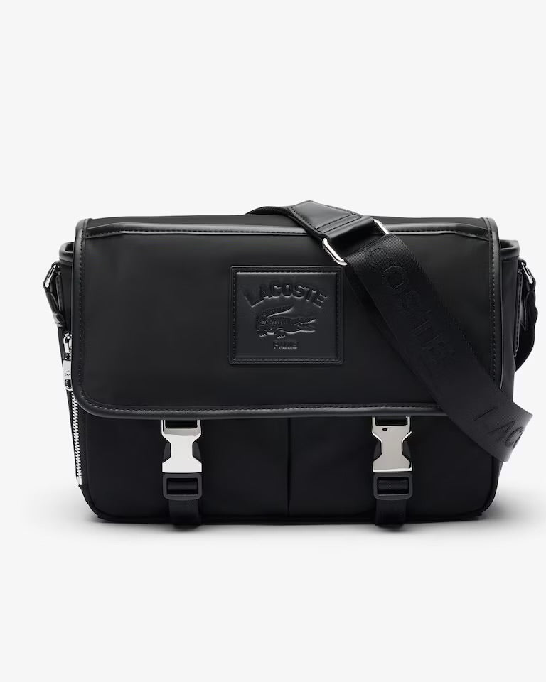 LACOSTE Tracolla Paris Doppia Fibia Nera