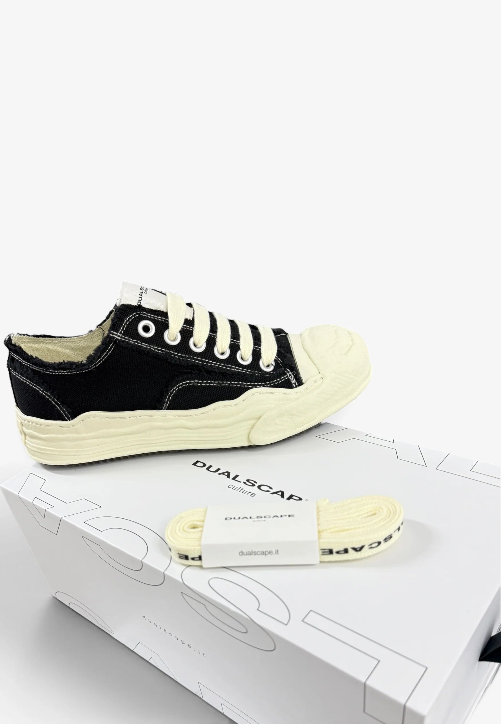 DUALSCAPE Sneakers In Tela Nera/Panna