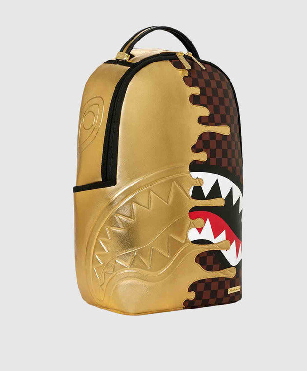 SPRAYGROUND Zaino GOLDEN DYNASTY Marrone/Oro
