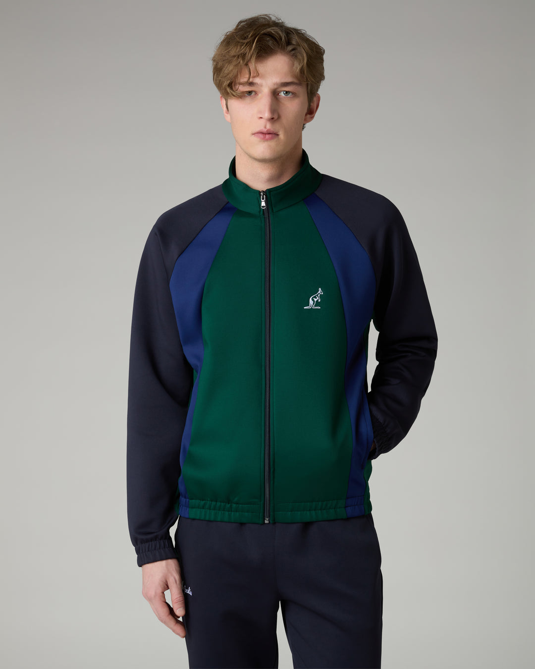 AUSTRALIAN Tuta Wave Volée Leggera In Microfibra Con Zip Verde/Blu/Nero 25/26