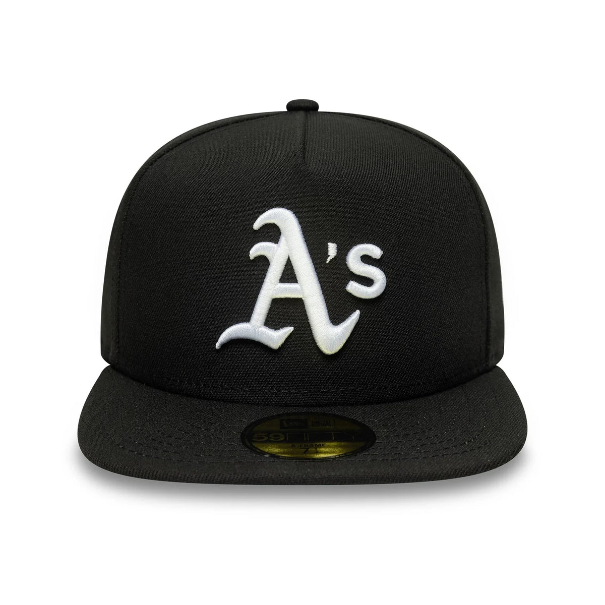 NEW ERA Cappello Athletics con visiera Dritta 59 Fifty Nero Logo Bianco