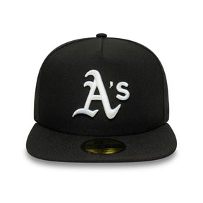 NEW ERA Cappello Athletics con visiera Dritta 59 Fifty Nero Logo Bianco