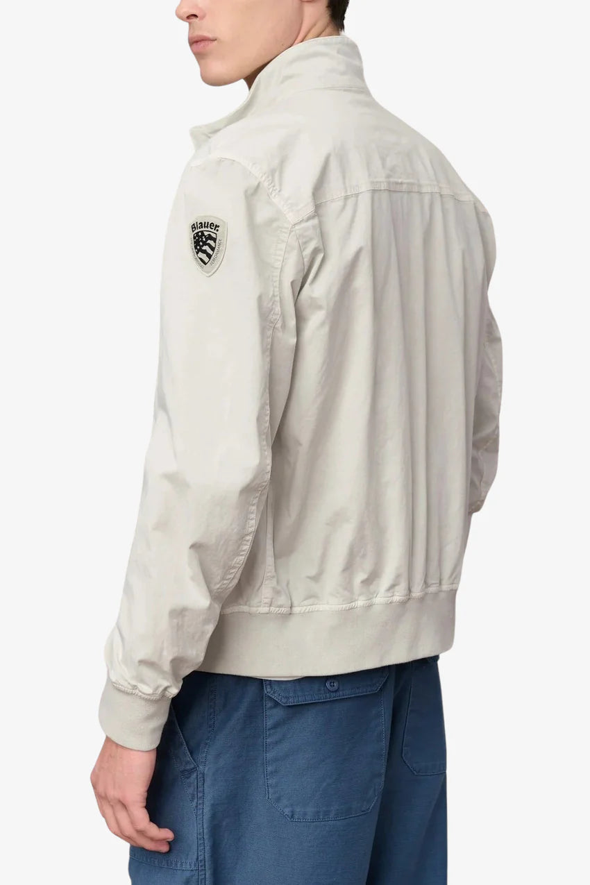 BLAUER BADGER DYED Antivento Uomo Senza Cappuccio Bianco